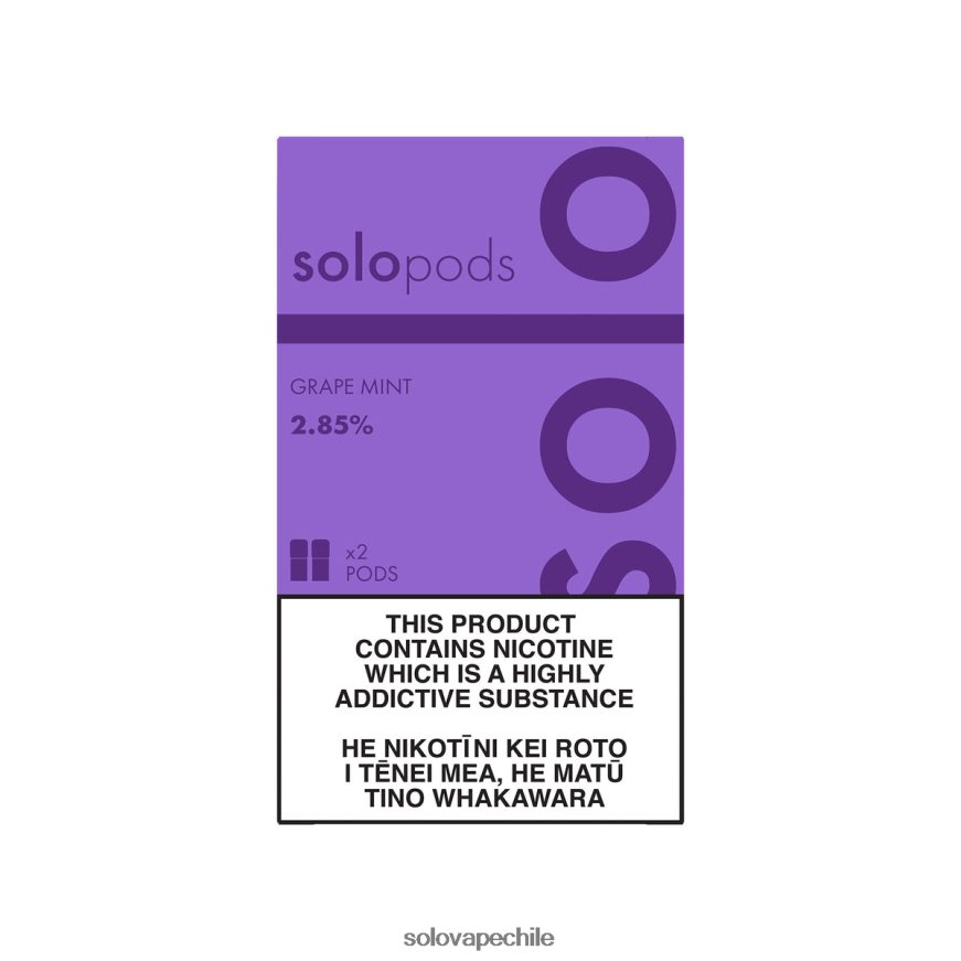 Solo paquete de 2 cápsulas de repuesto menta de uva - Solo Vape Price 8F8P0454