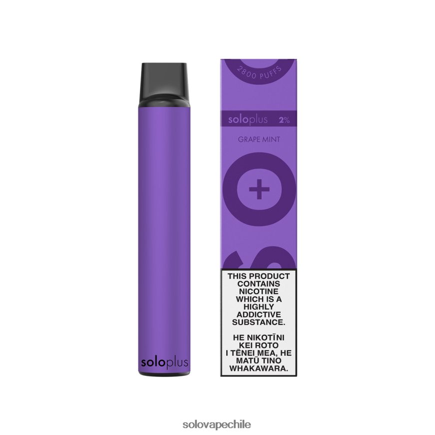 Solo Plus vaporizador desechable menta de uva - Vape Solo Desechable 8F8P0427