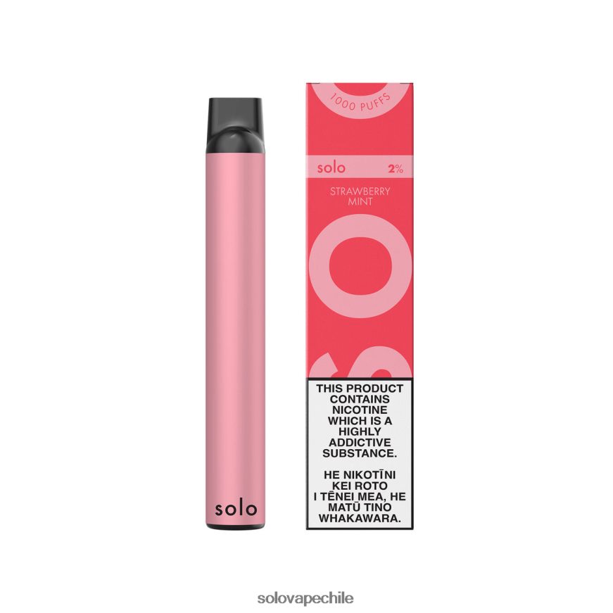 Solo vaporizador desechable menta fresa - Vape Solo Sabores 8F8P044